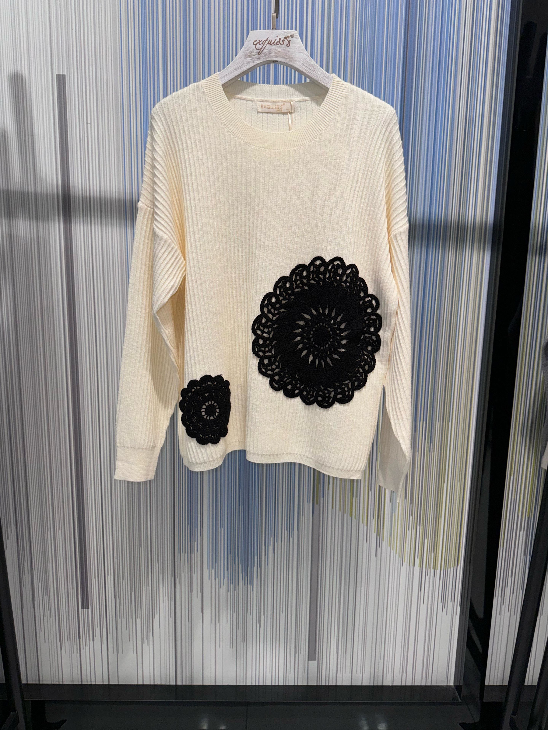Grossiste Exquiss's - Pull à motifs floraux