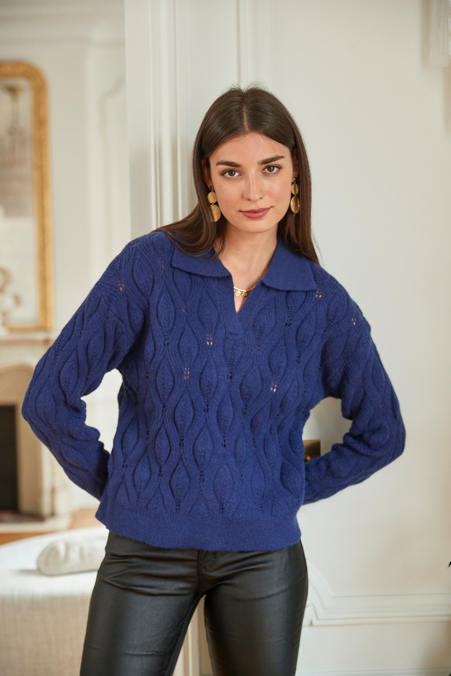 Grossiste Exquiss's - Pull en maille texturée