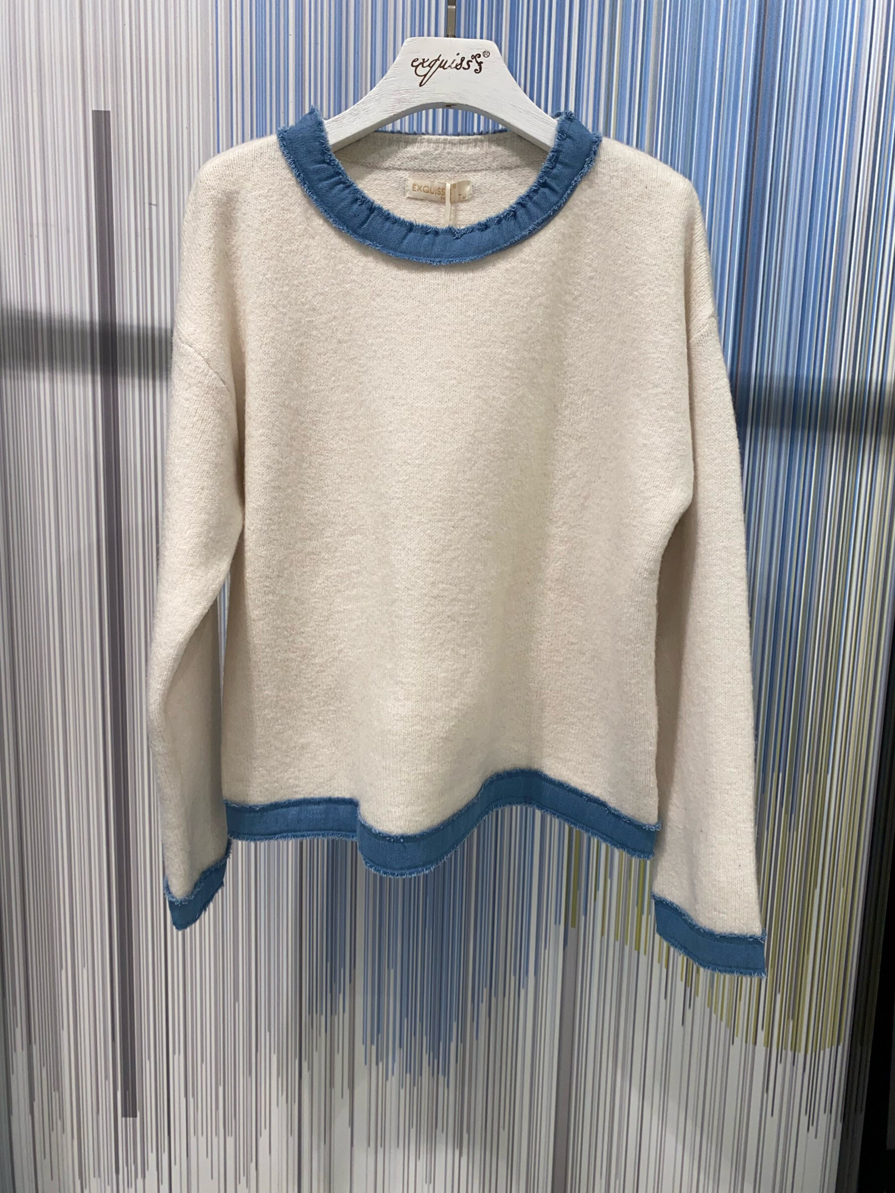 Grossista Exquiss's - Maglione morbido con scollo tondo