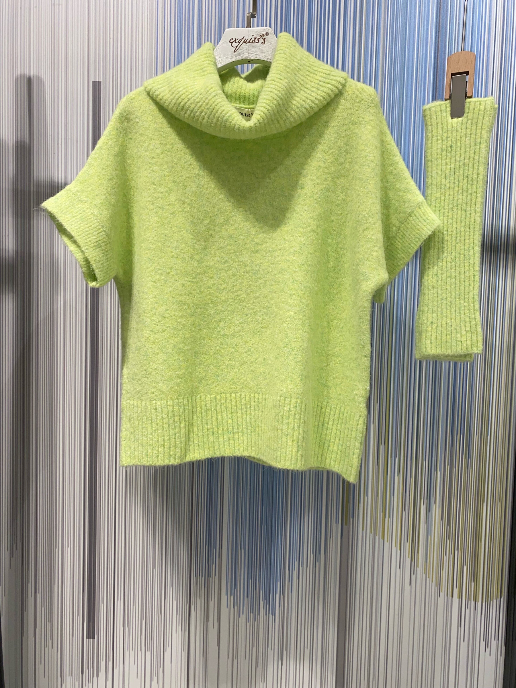 Grossiste Exquiss's - Pull sans manches col roulé avec mitaines et couvre-bras