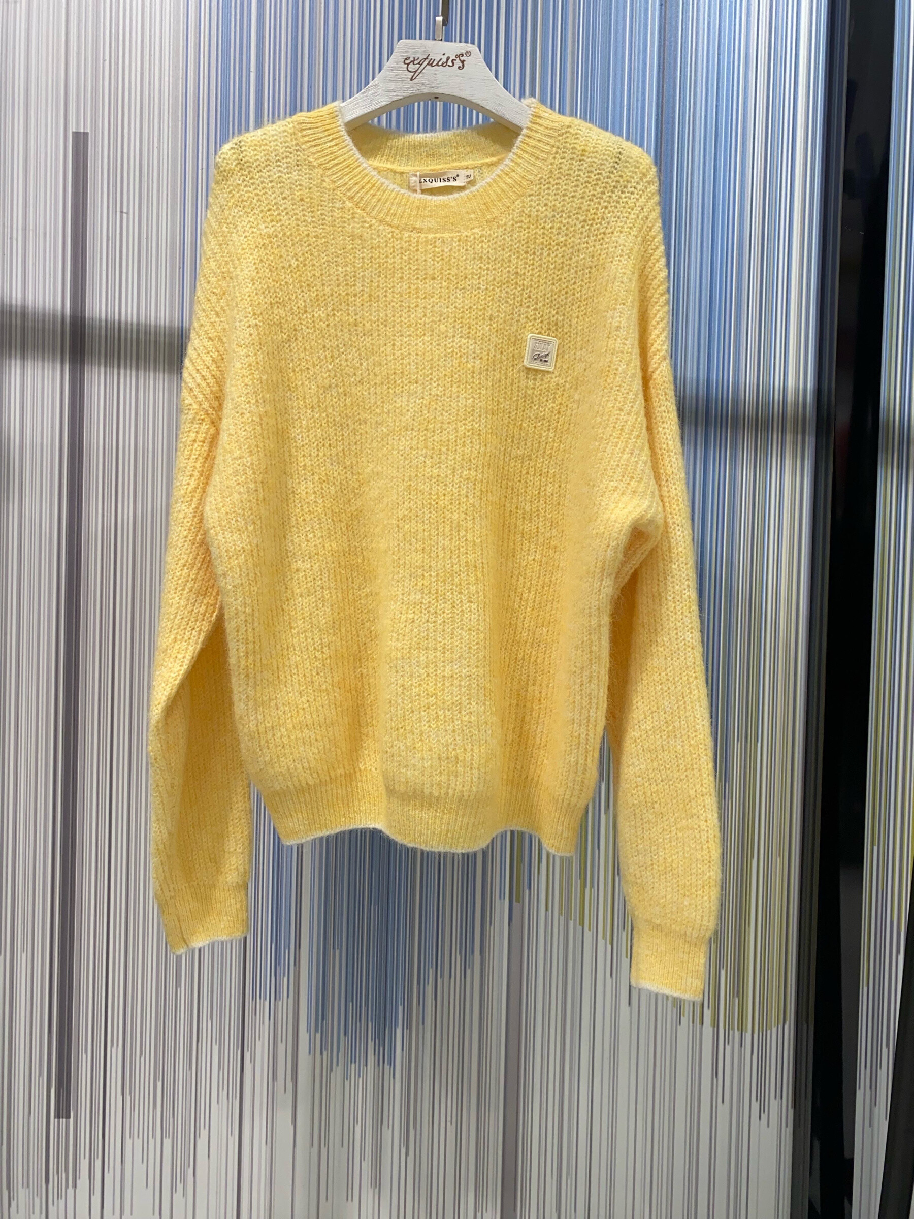 Wholesaler Exquiss's - Soft round neck textured knit sweater Exquiss’s Paris