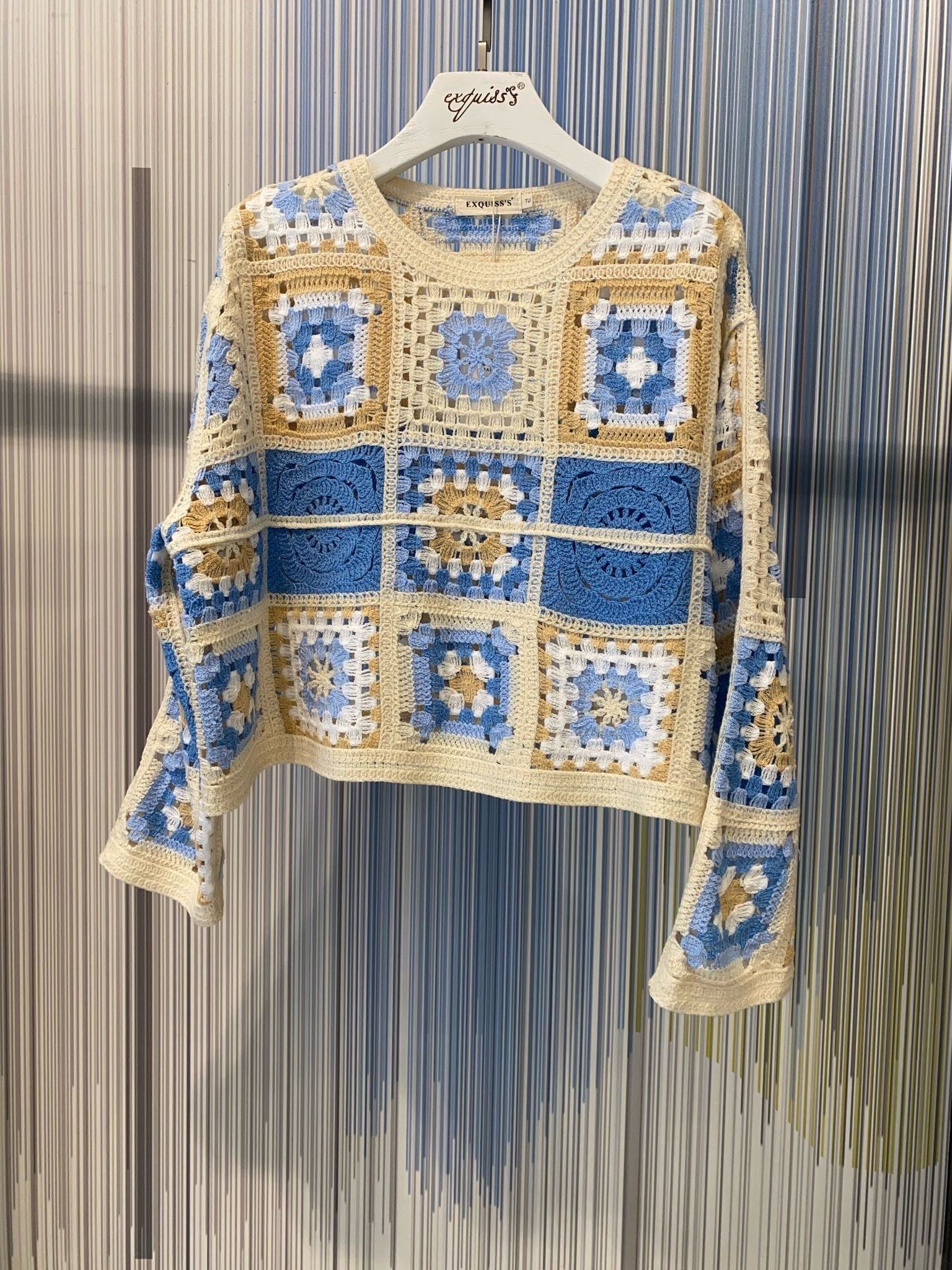 Wholesaler Exquiss's - Patterned crochet sweater