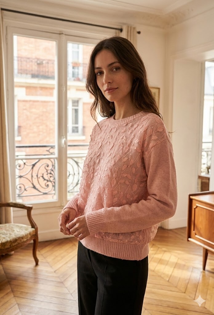 Wholesaler Exquiss's - Textured Pattern Sweater