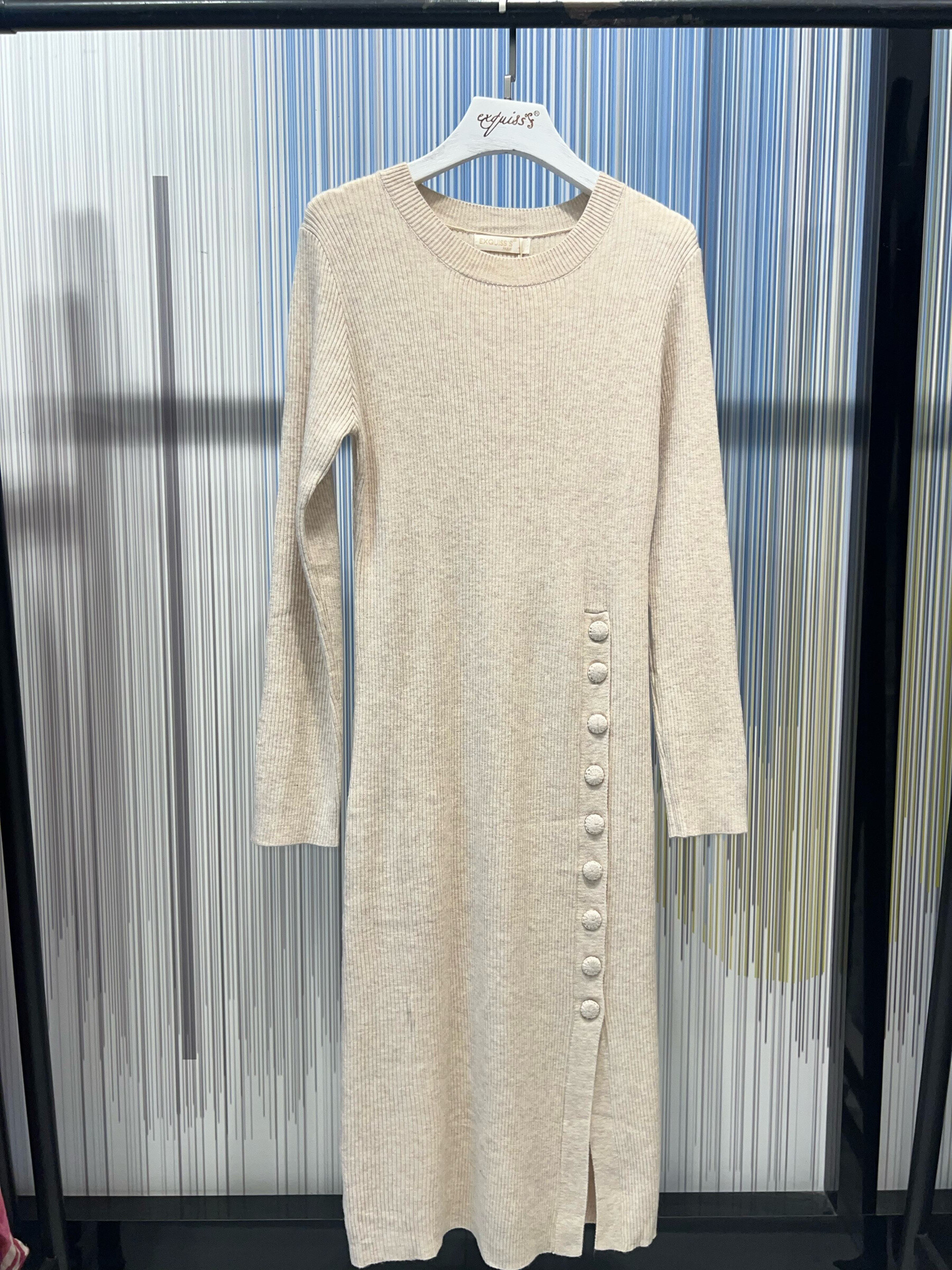 Wholesaler Exquiss's - Buttoned Knit Dress