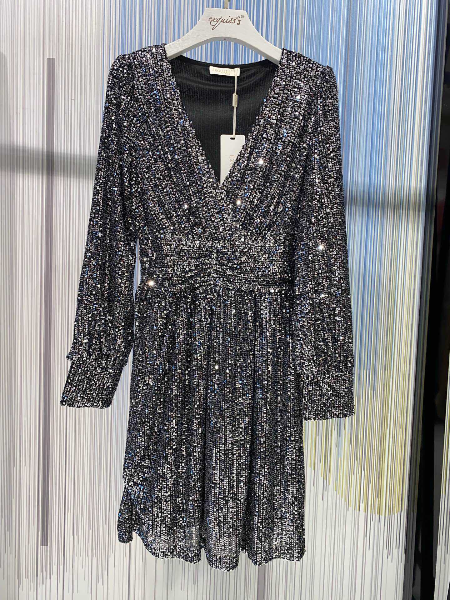 Mayorista Exquiss's - Vestido de lentejuelas glamoroso