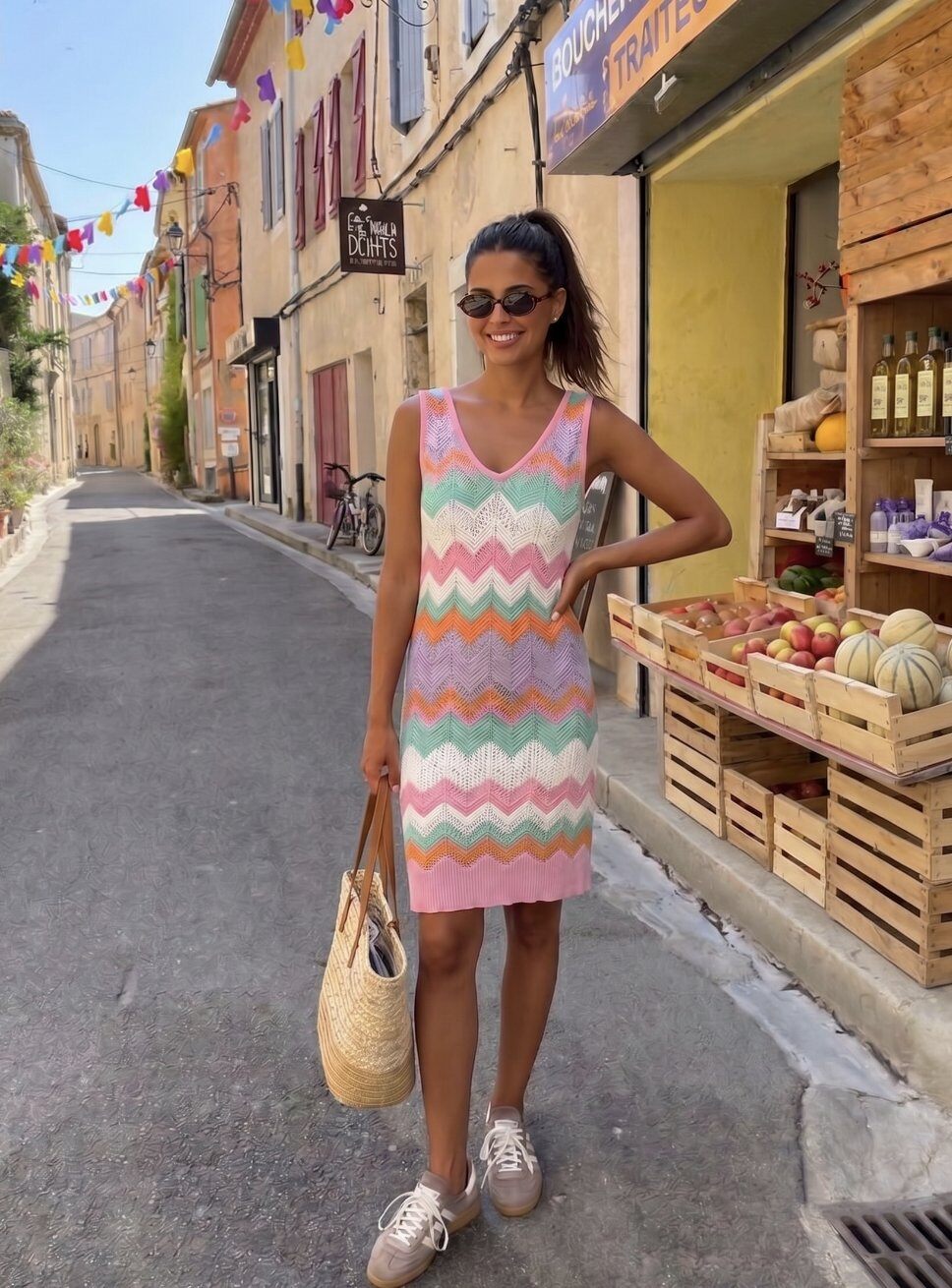 Wholesaler Exquiss's - Colorful knit dress