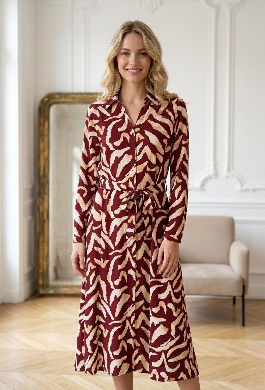 Grossista Exquiss's - Abito lungo con colletto a camicia