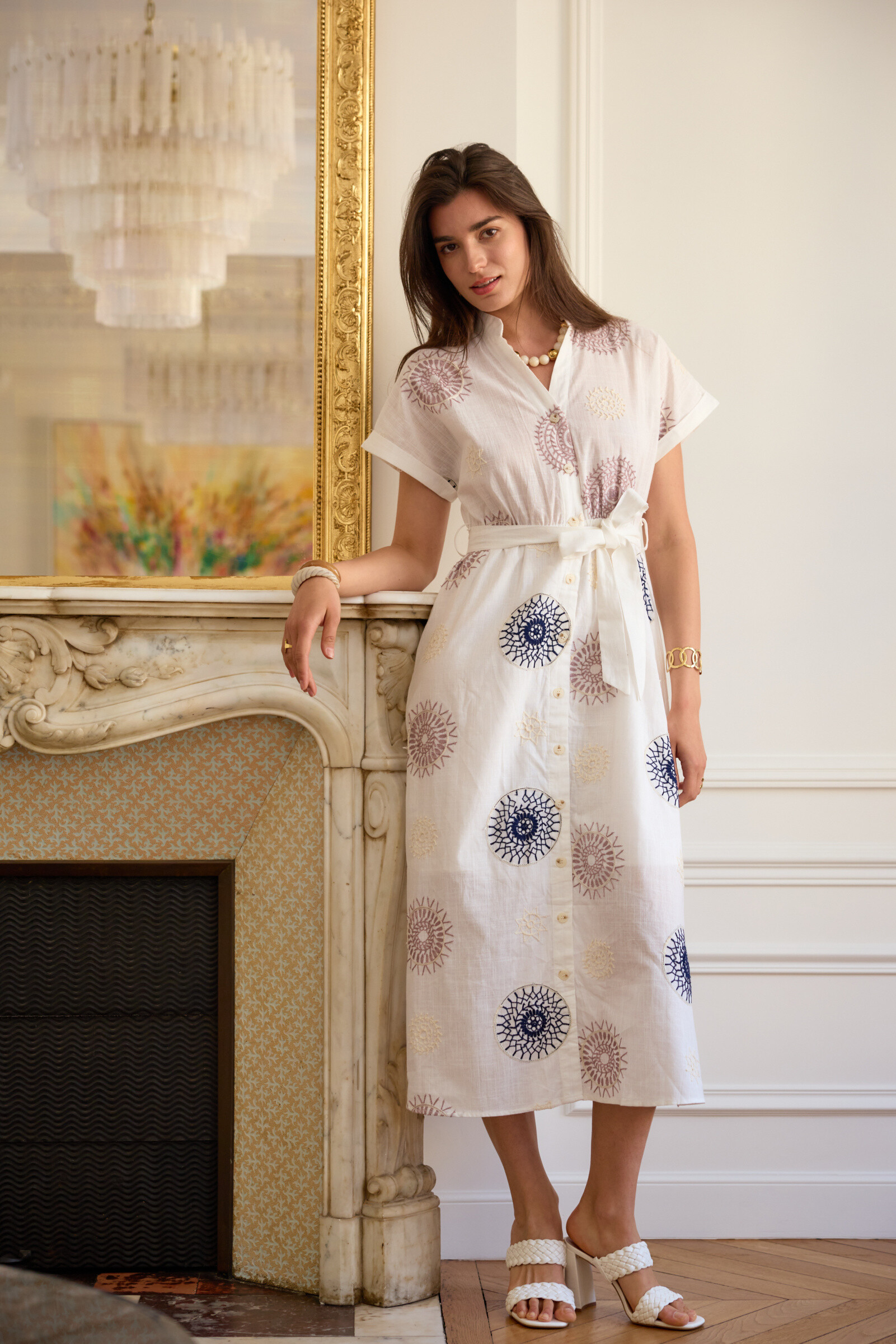 Mayorista Exquiss's - Vestido de camisa con estampado floral