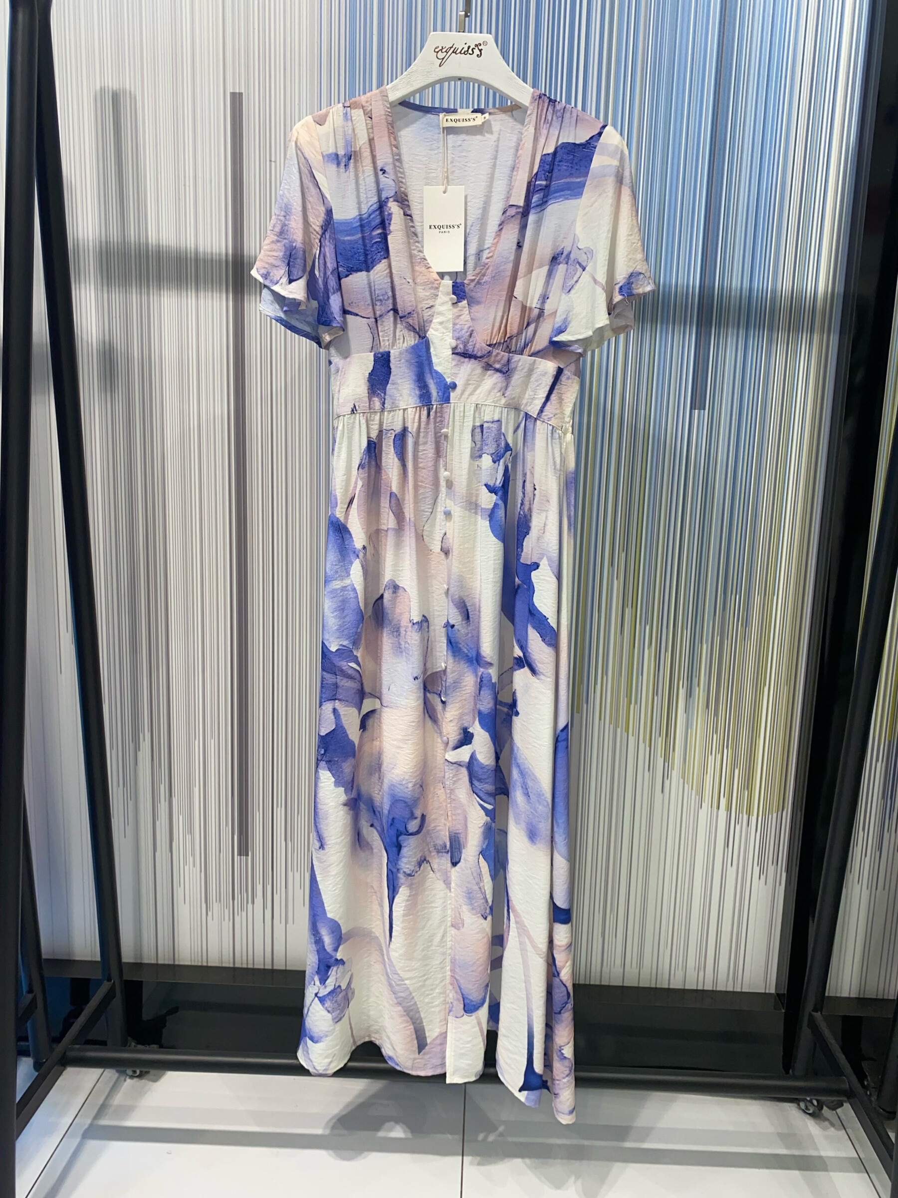 Wholesaler Exquiss's - Elegant maximum dress with short sleeves