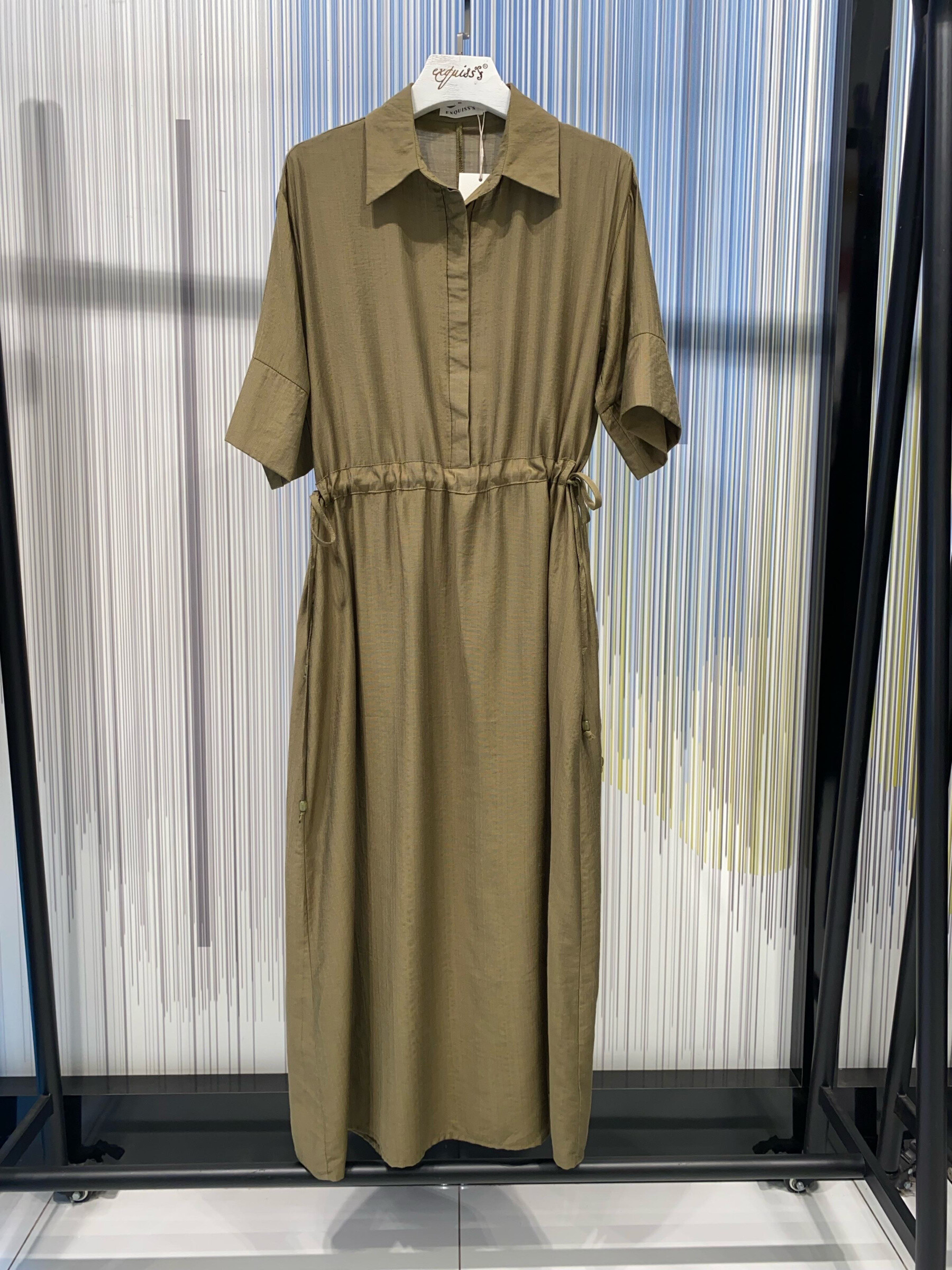 Mayorista Exquiss's - Vestido camisero con cinturón ajustable