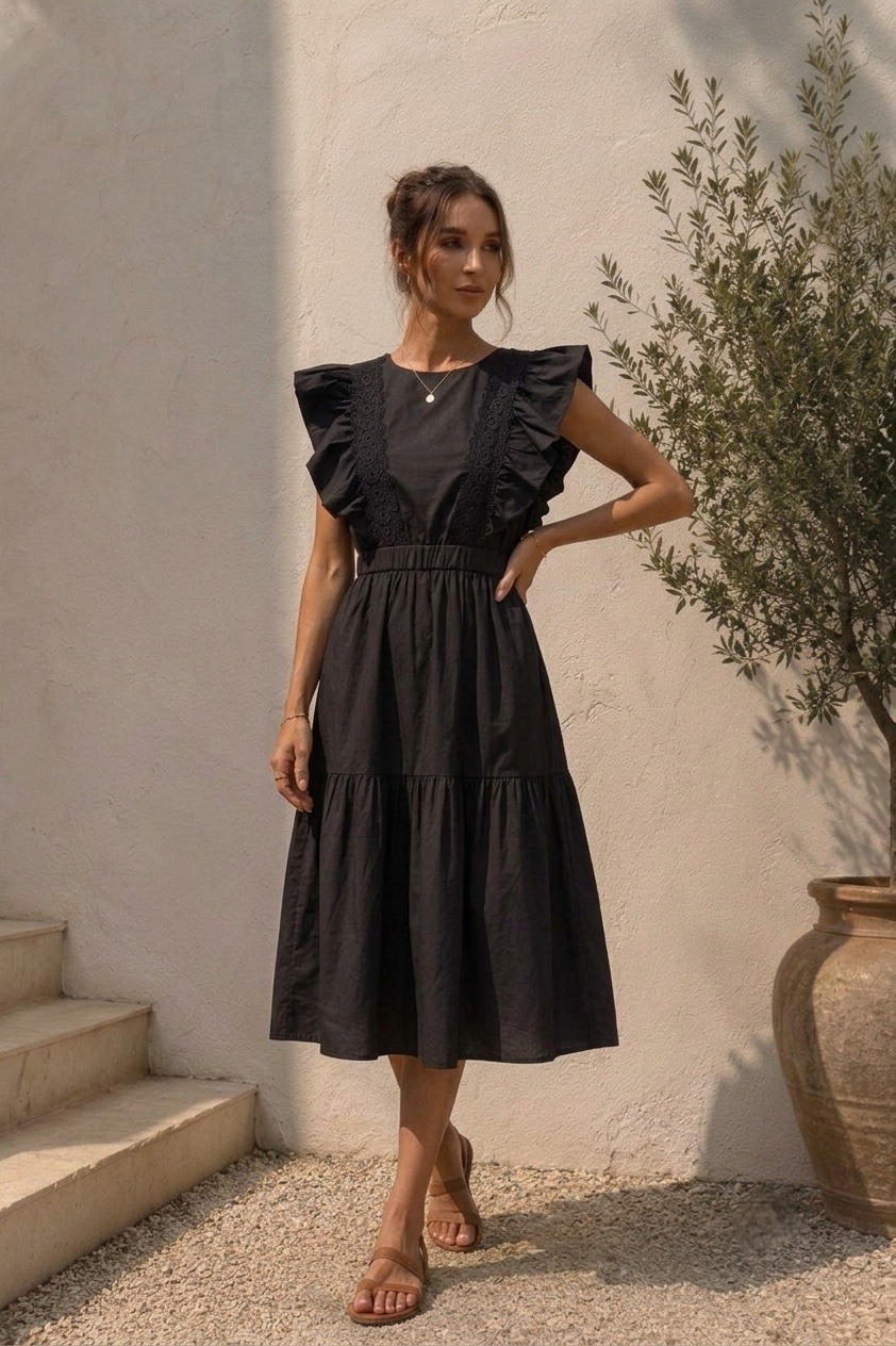 Grossiste Exquiss's - Robe légère ornée de broderie