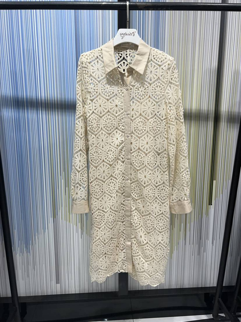 Wholesaler Exquiss's - Lace dress with classic collar