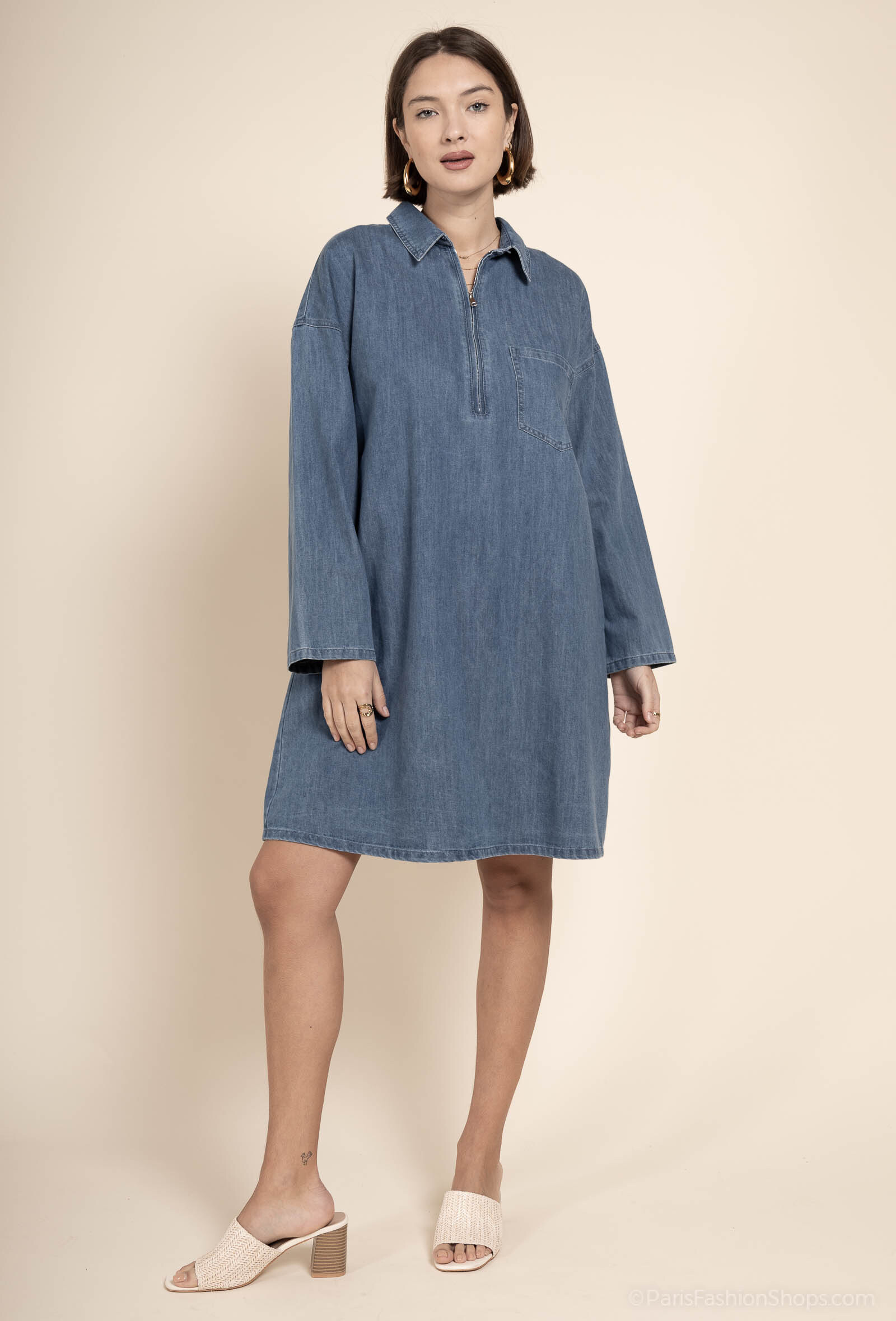 Wholesaler Exquiss's - Long Sleeve Polo Dress