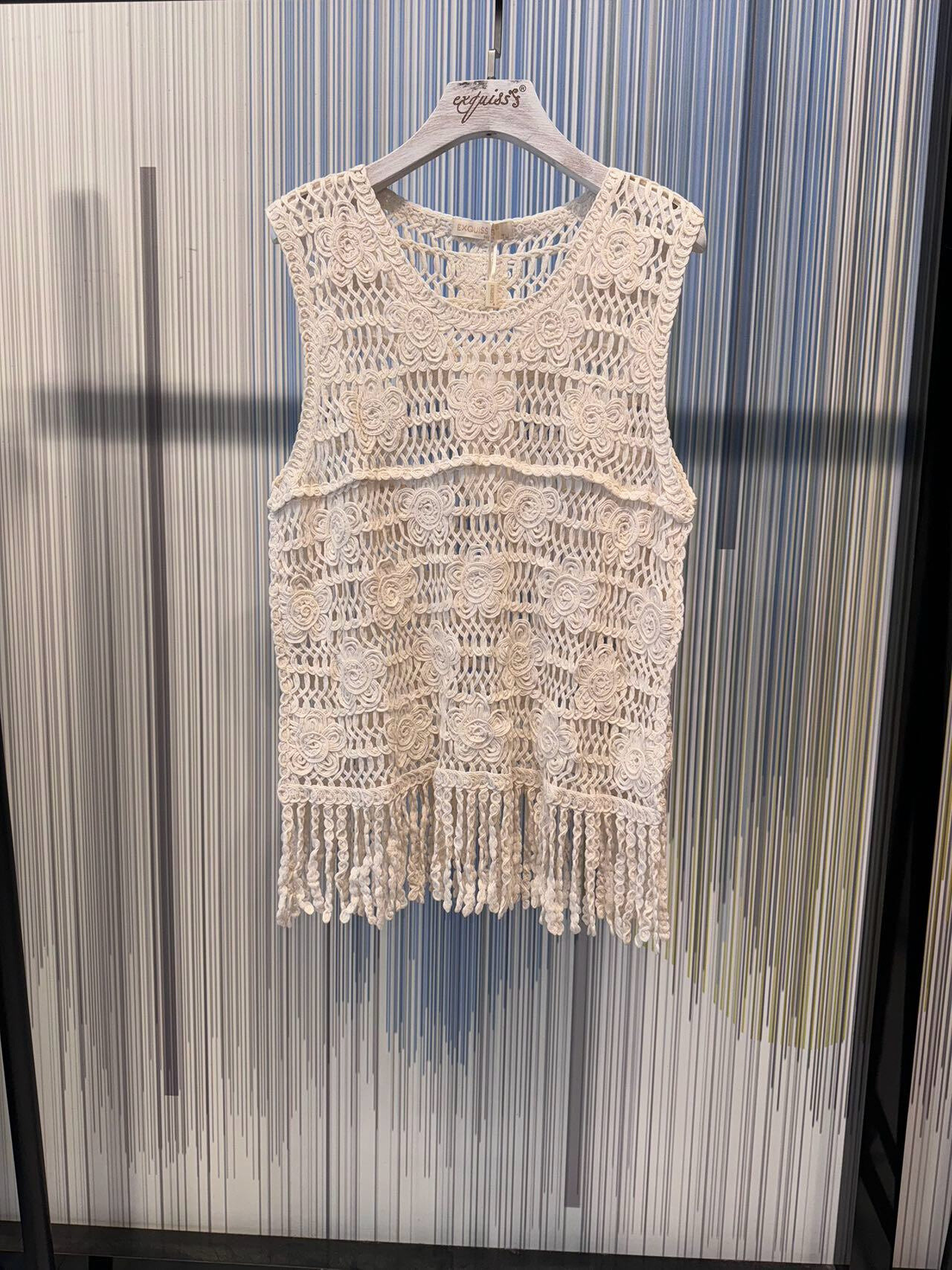 Wholesaler Exquiss's - Crochet top with fringes