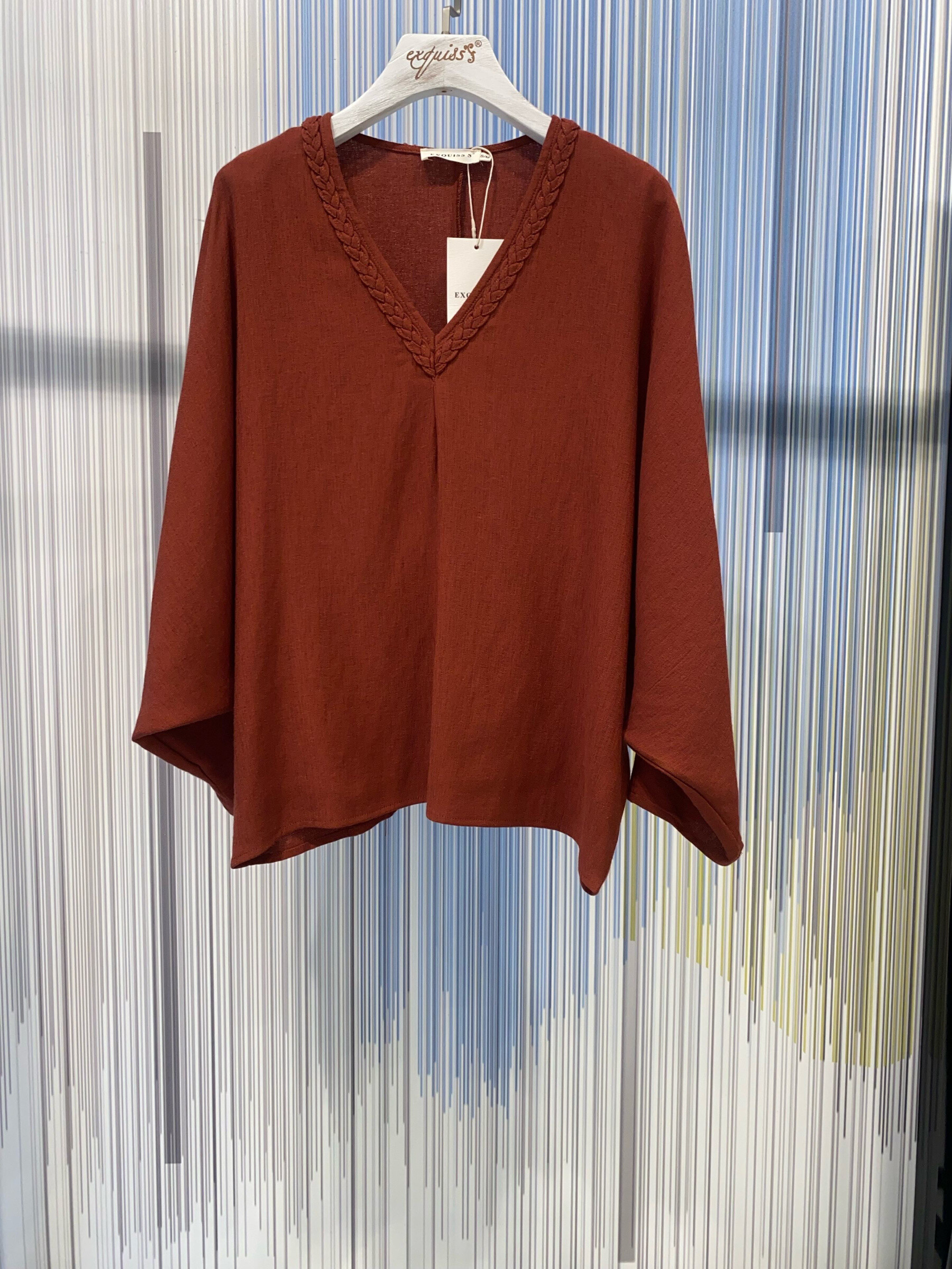 Großhändler Exquiss's - Bluse mit weiten Ärmeln
