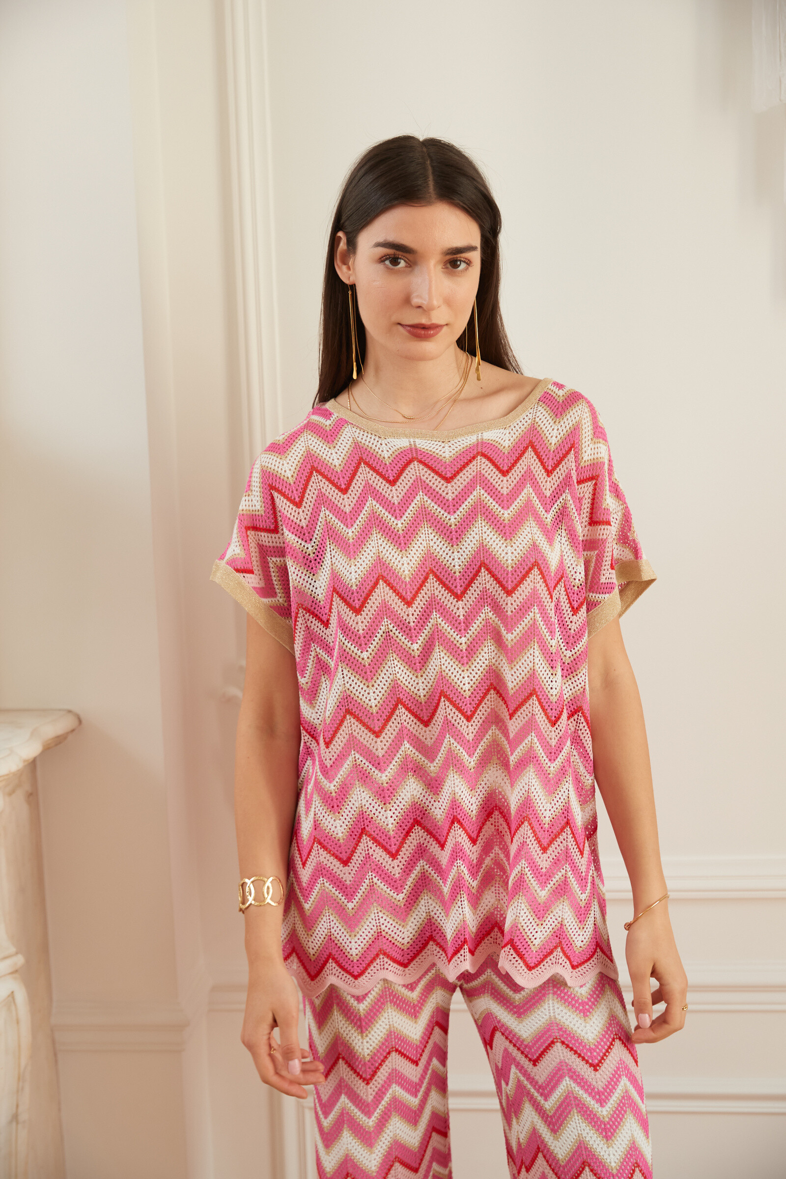 Wholesaler Exquiss's - Style zigzag t-shirt