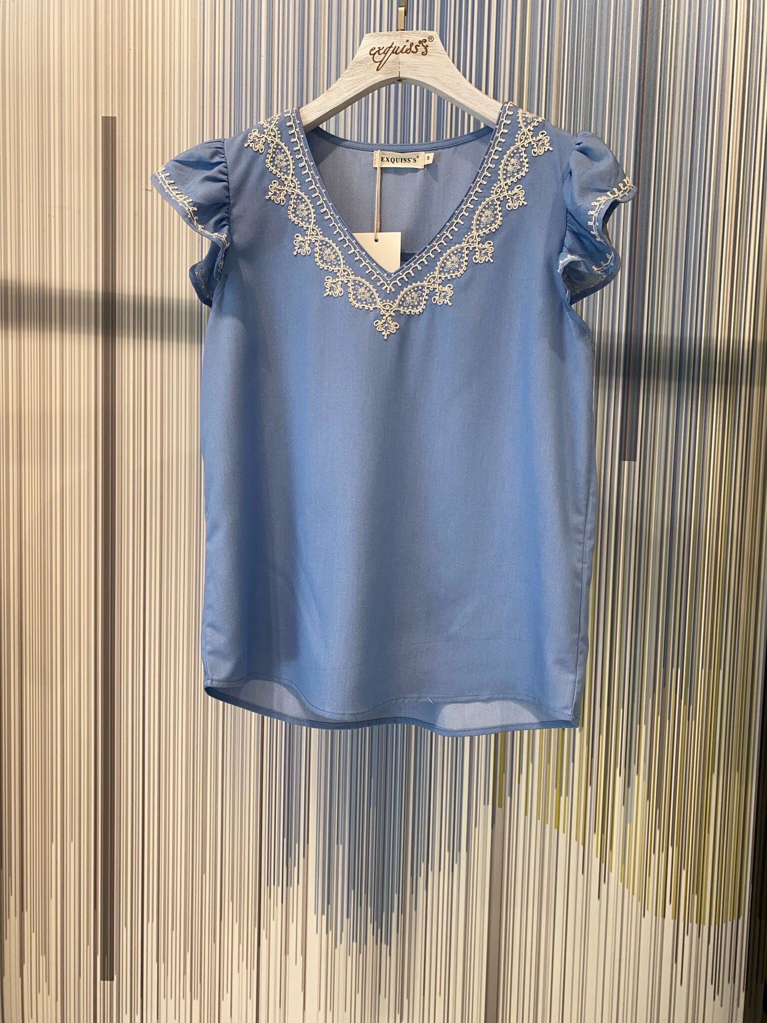 Grossiste Exquiss's - Blouse élégante à broderies