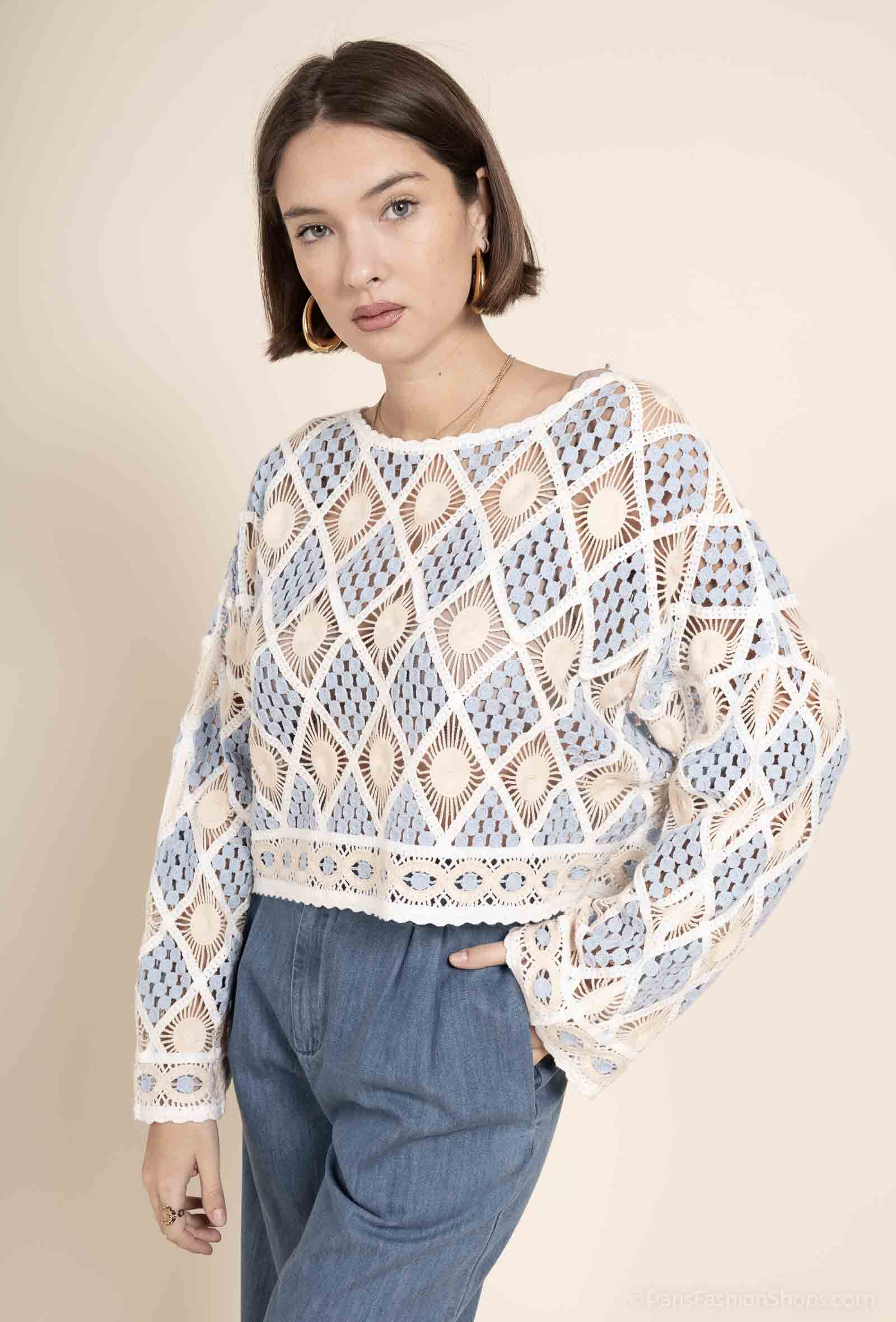 Wholesaler Exquiss's - Colorful Crochet Top