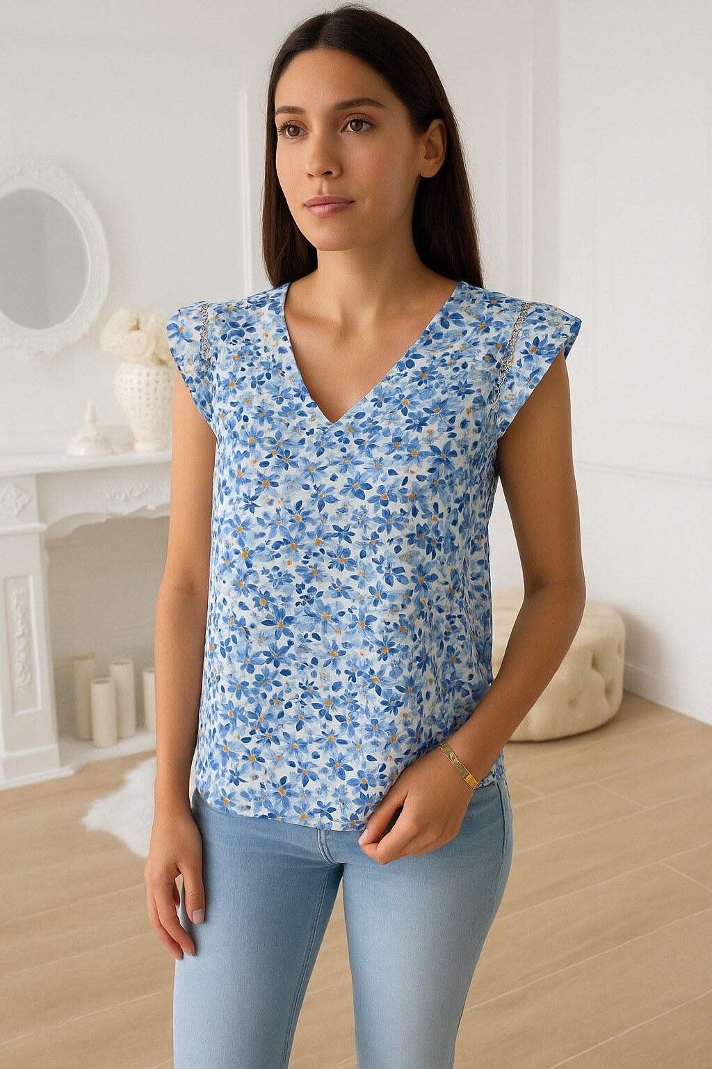 Mayorista Exquiss's - Top de mujer con estampado floral