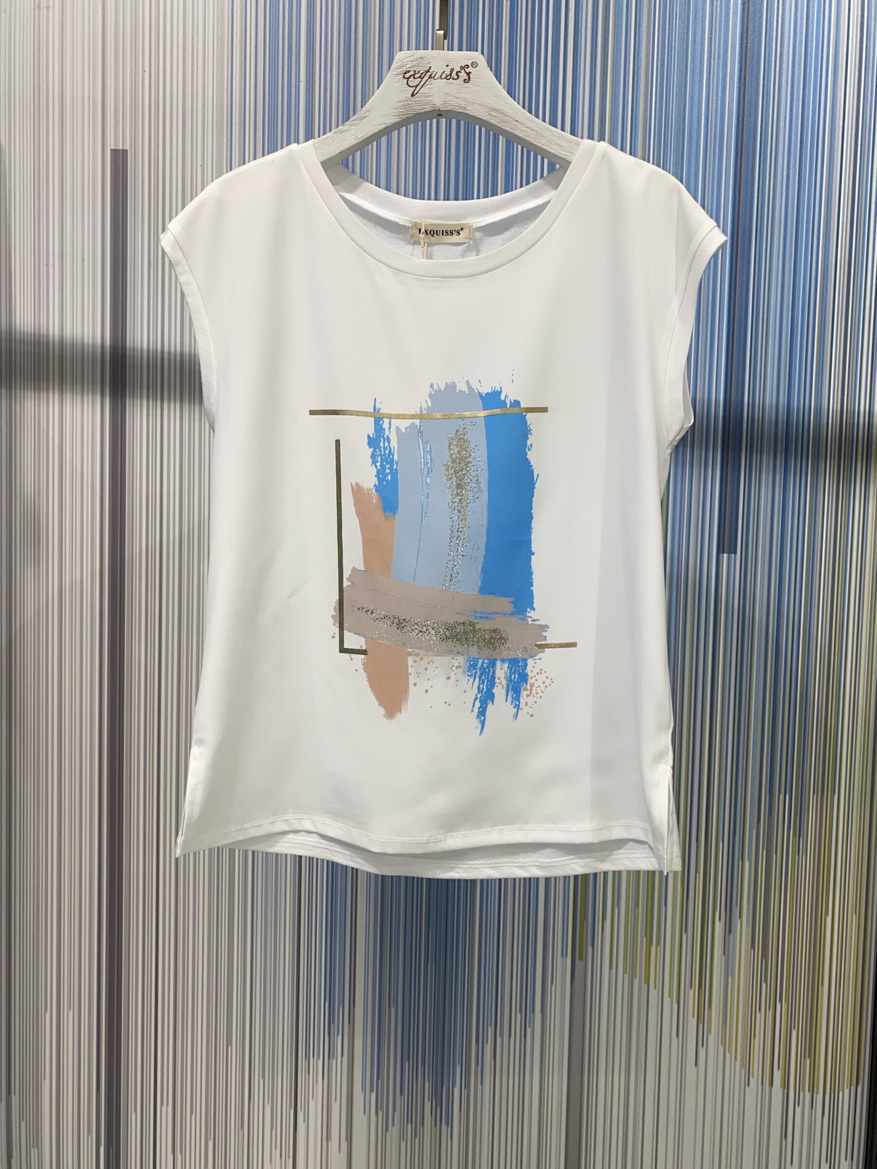 Wholesaler Exquiss's - Modern printed t-shirt with short sleeves