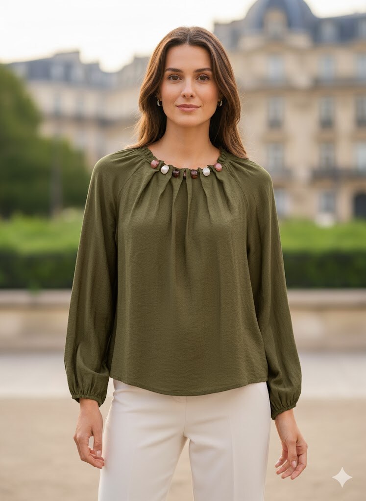 Wholesaler Exquiss's - Elegant blouse with refined details