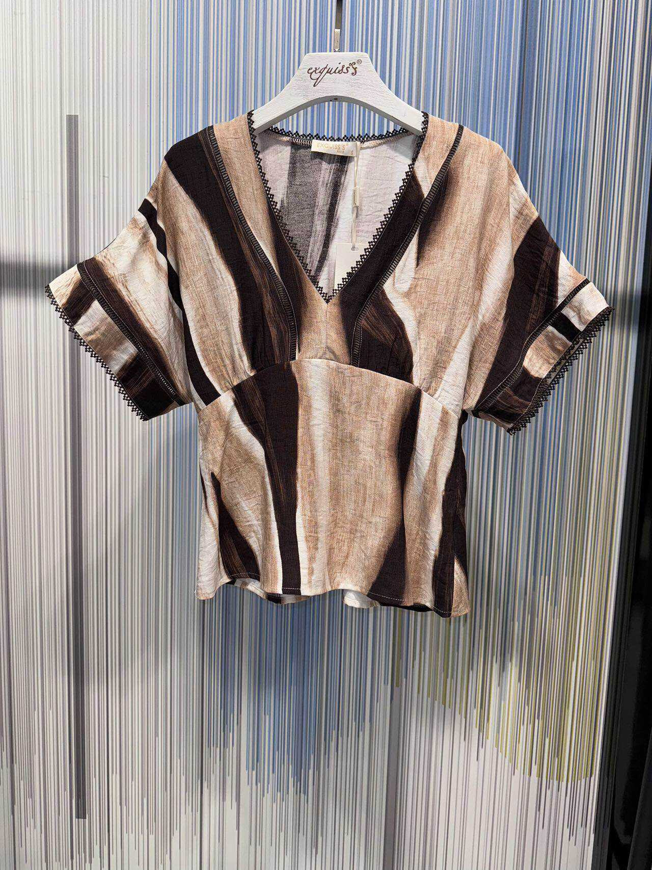 Wholesaler Exquiss's - Printed tunic with short sleeves