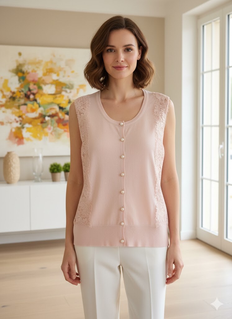 Wholesaler Exquiss's - Sleeveless lace top