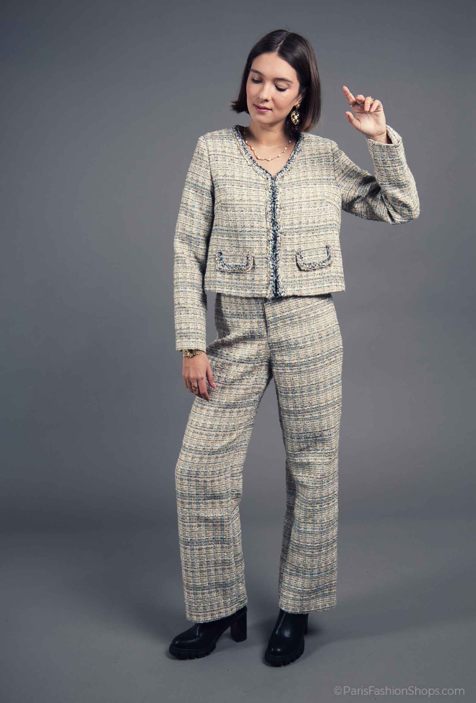 Grossiste Exquiss's - Veste chic en tweed