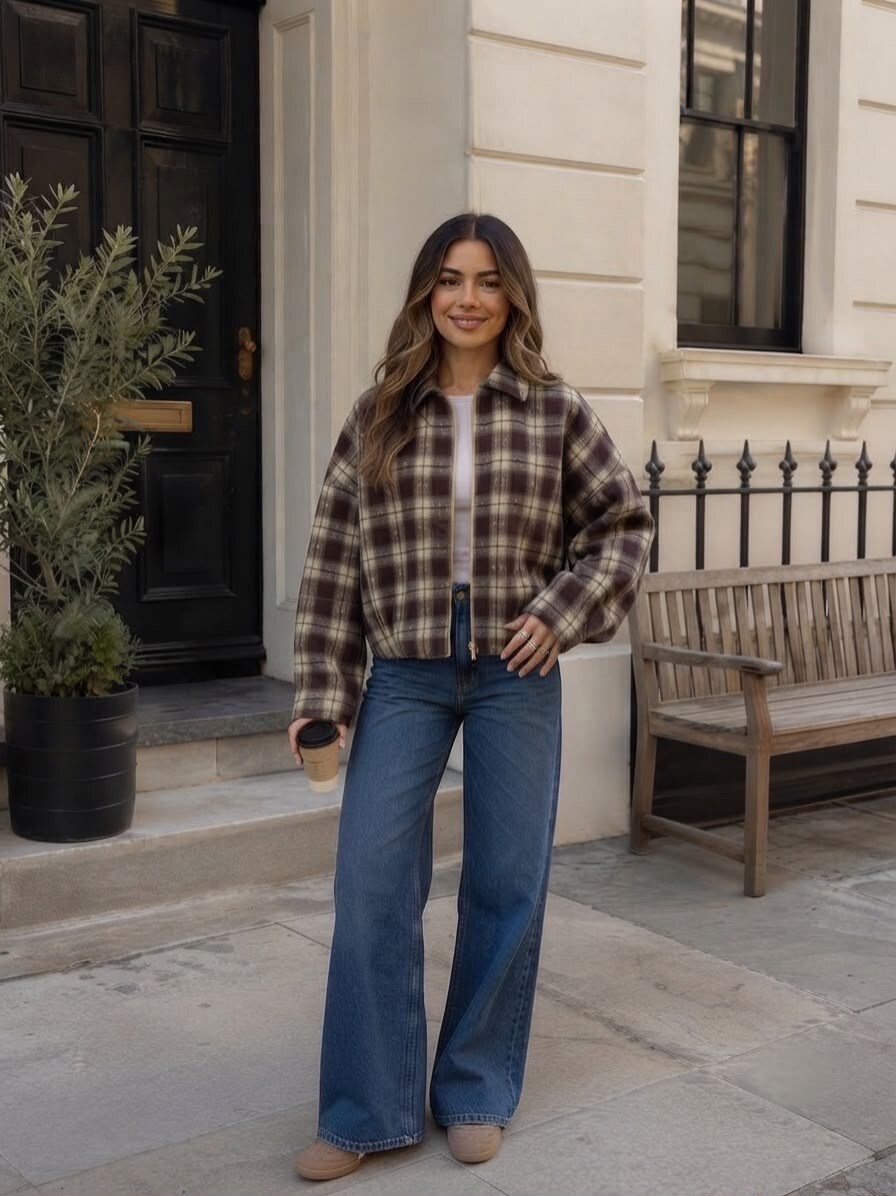 Grossiste Exquiss's - Veste oversize à carreaux