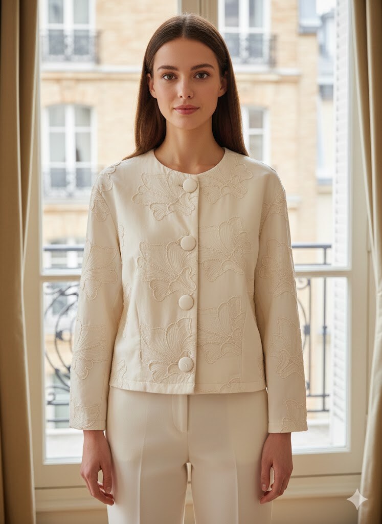 Wholesaler Exquiss's - Elegant Jacket with Embroidery