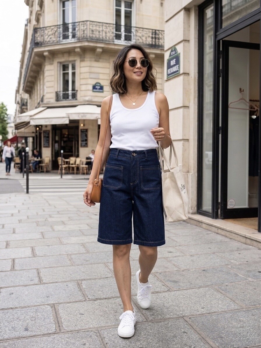 Wholesaler FAN FAN - Denim Bermuda shorts