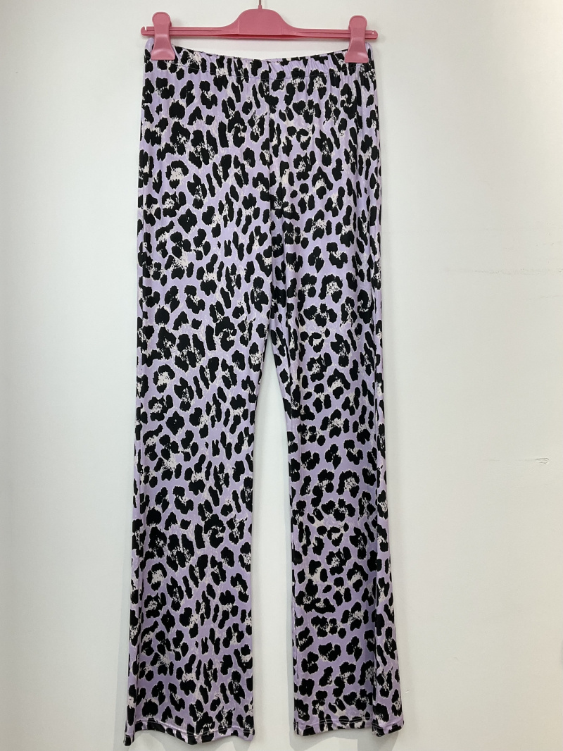 Grossiste FANFAN - Pantalon à imprimé léopard en viscose