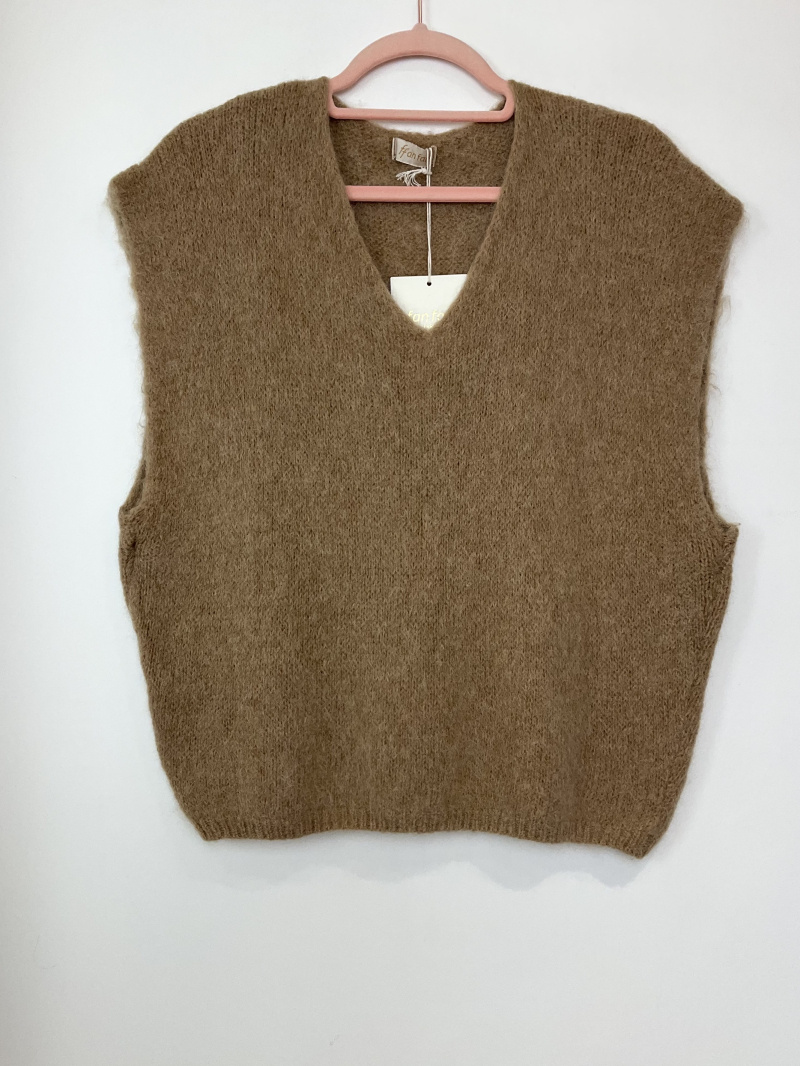 Wholesaler FANFAN - Sleeveless V-neck sweater
