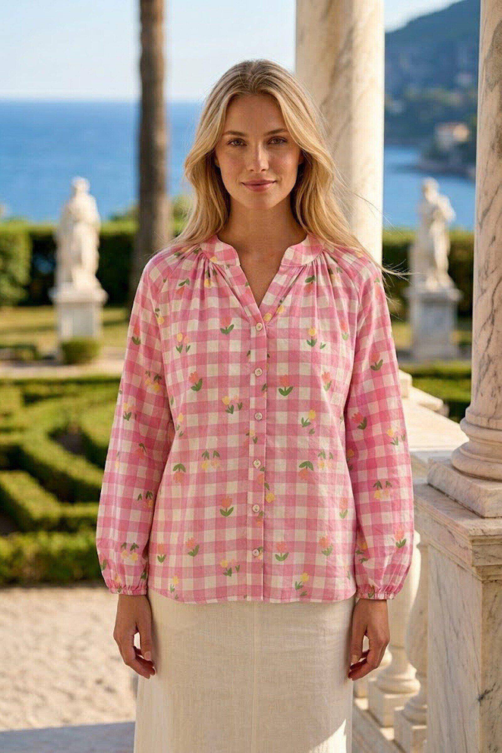 Grossista Farfalla - Camicia floreale con colletto Peter Pan