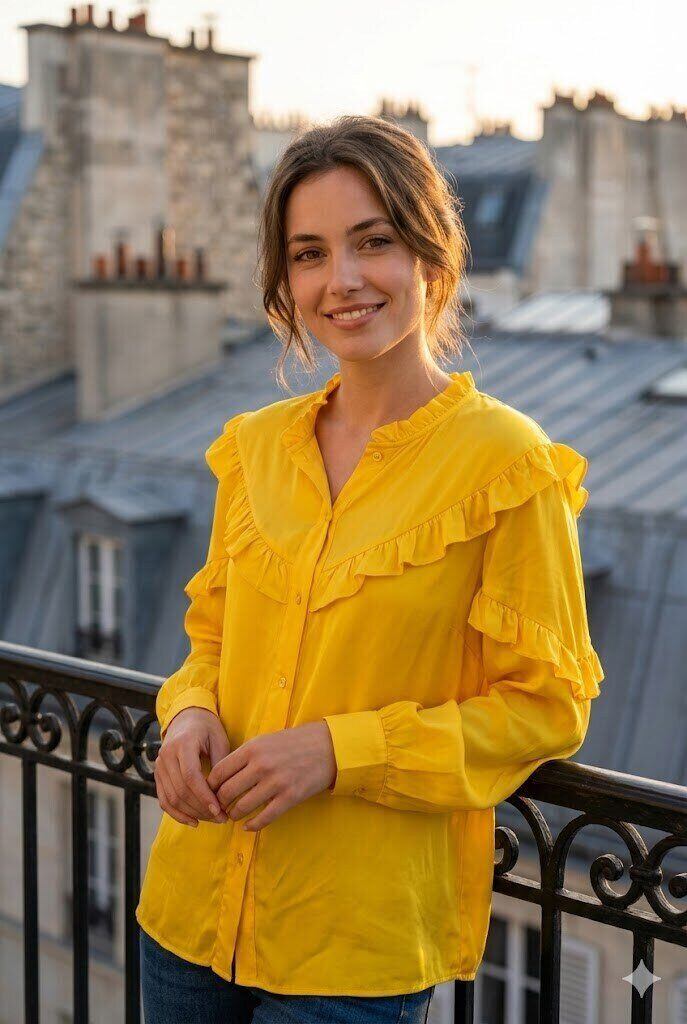 Großhändler Farfalla - Bluse mit Eleganten Rüschen