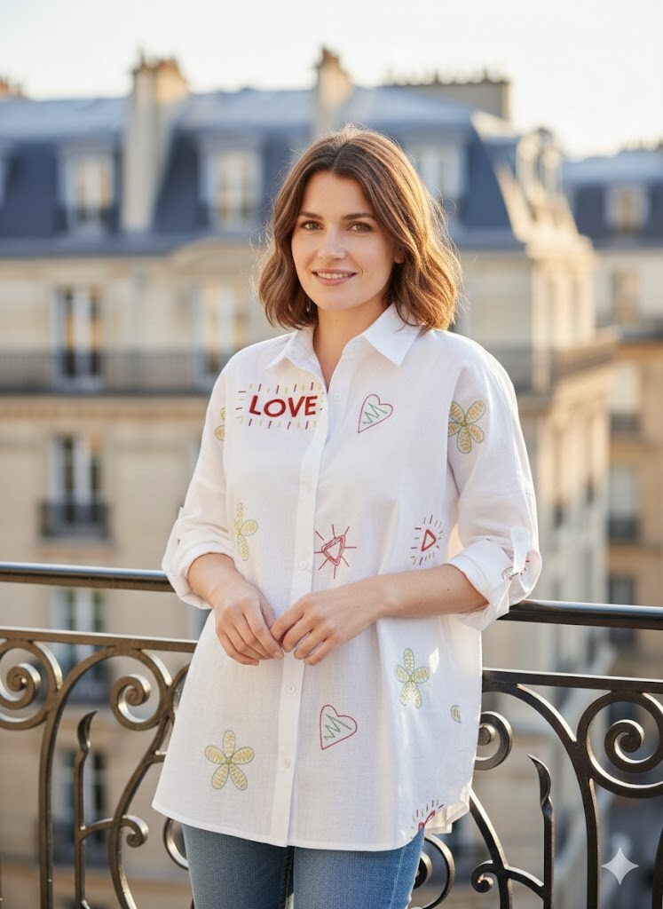 Wholesaler Farfalla - Blouse with graphic patterns