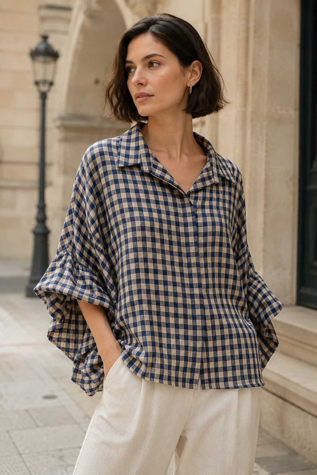 Grossista Farfalla - Camicia a quadri con colletto classico