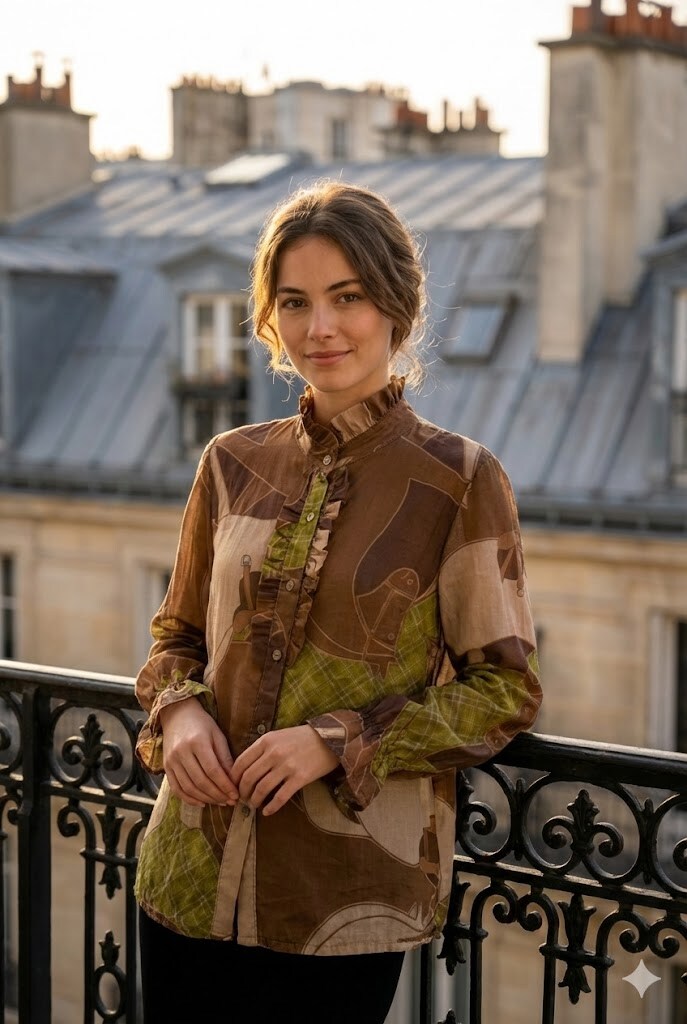 Wholesaler Farfalla - Blouse with ruffled sleeves