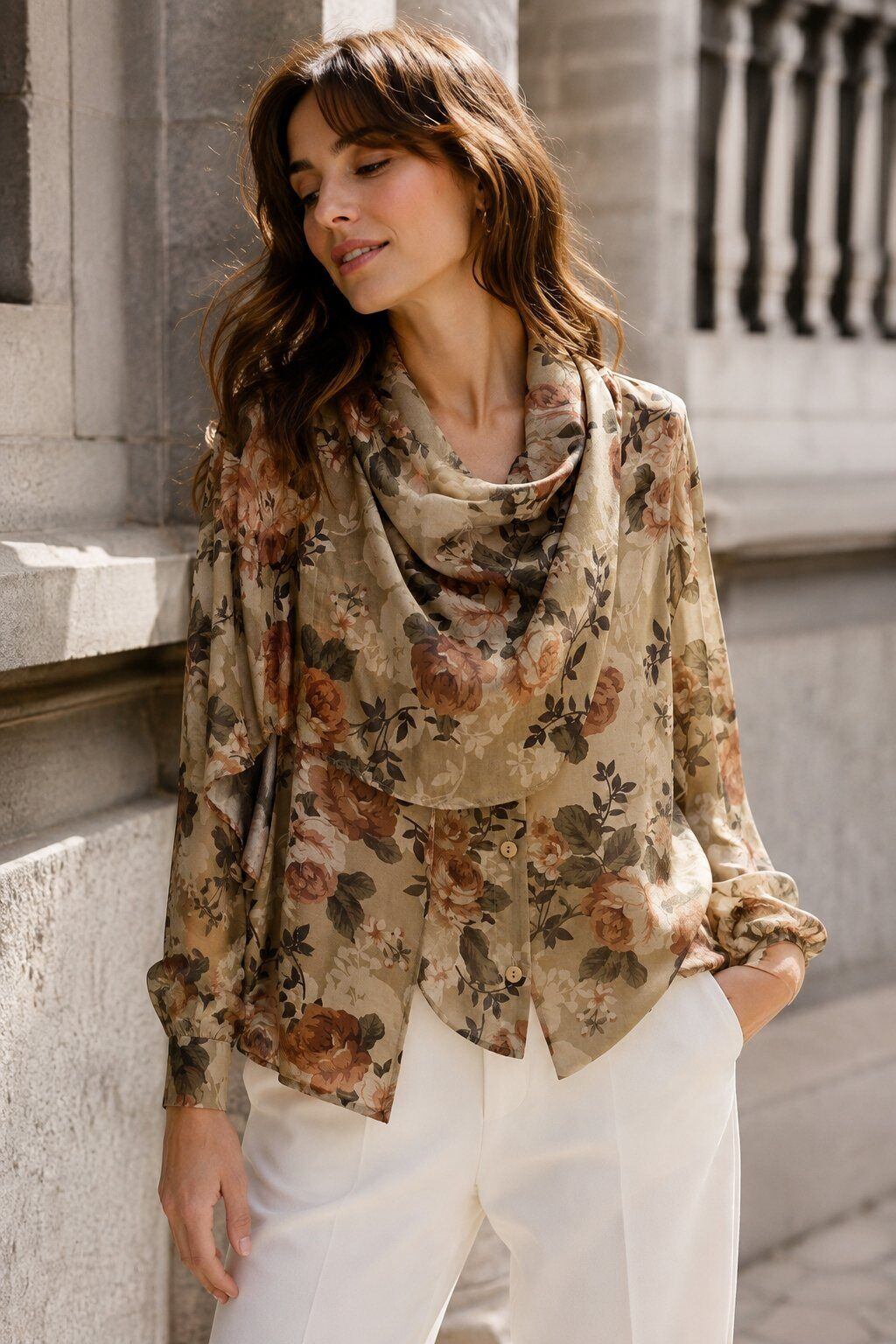 Grossiste Farfalla - Chemise à imprimé fleuri et drapé