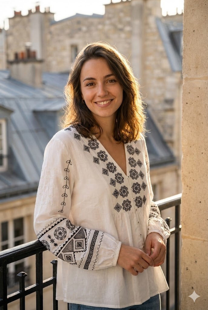 Wholesaler Farfalla - Elegant embroidered shirt