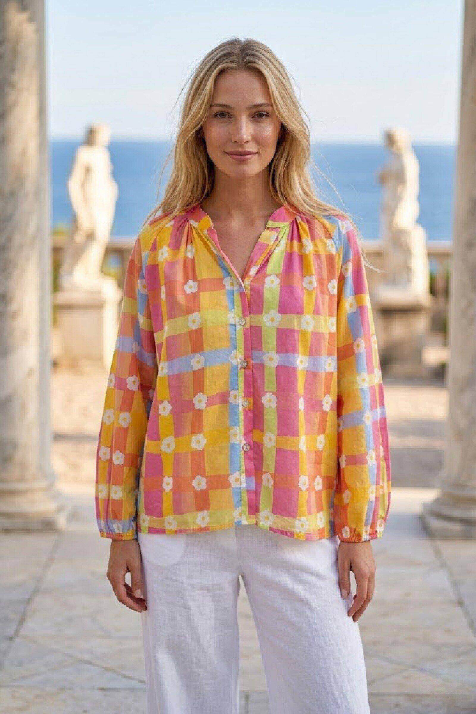 Wholesaler Farfalla - Fruit and palm print shirt