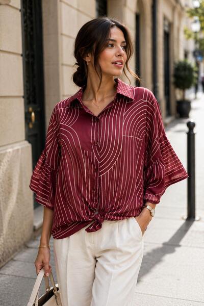 Grossista Farfalla - Camicia in cotone stampato Grossista Farfalla - Camicia in cotone stampato