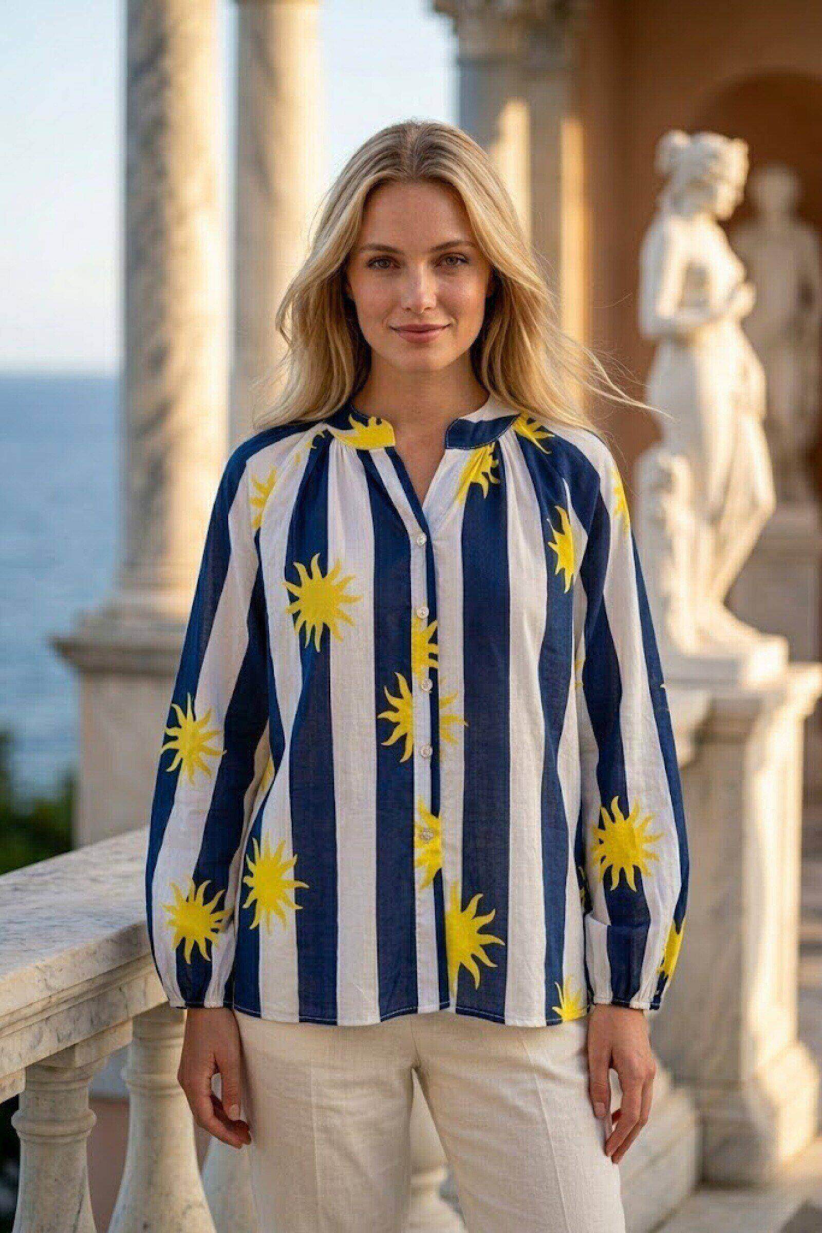Wholesaler Farfalla - Striped shirt with sun print