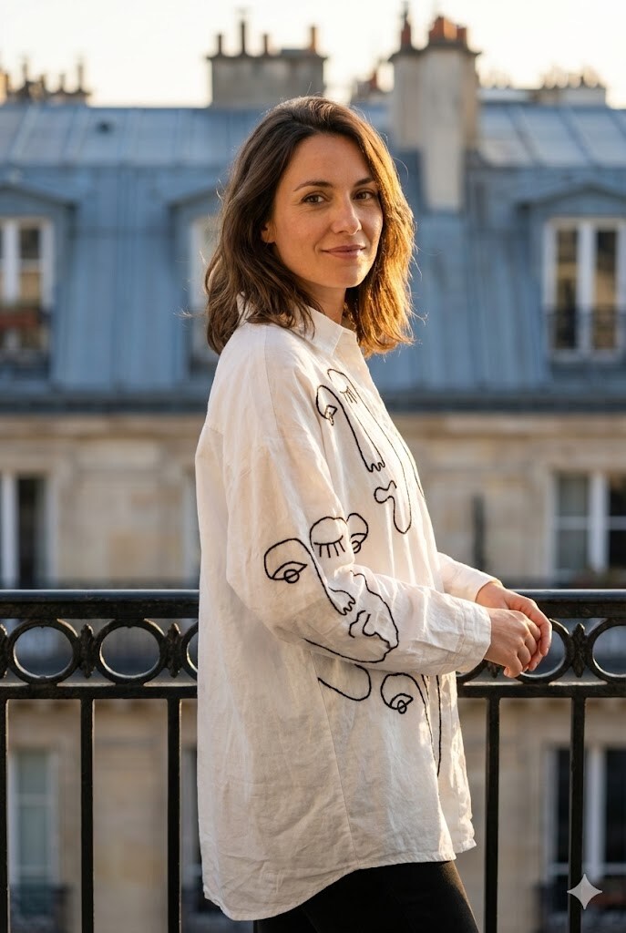Mayorista Farfalla - Camisa con estampado de caras