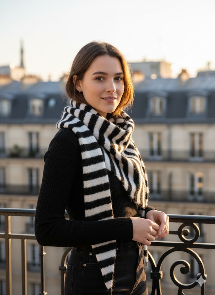 Wholesaler Farfalla - Chic striped scarf