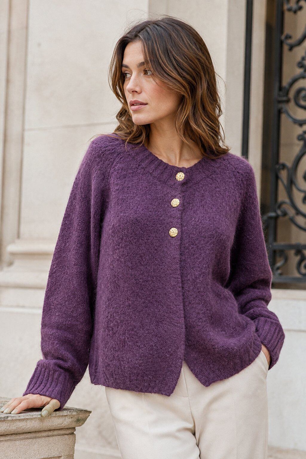 Grossiste Farfalla - Gilet fantaisie boutons dorés