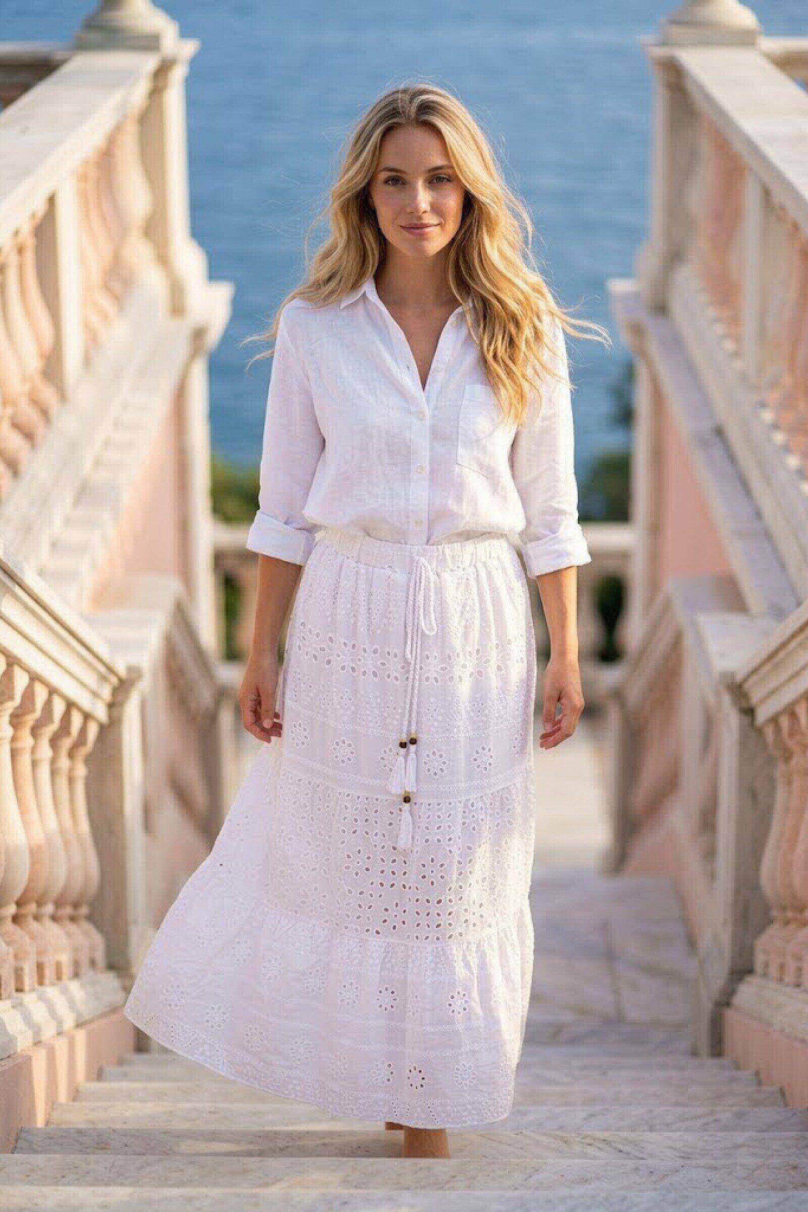 Wholesaler Farfalla - Embroidered long skirt