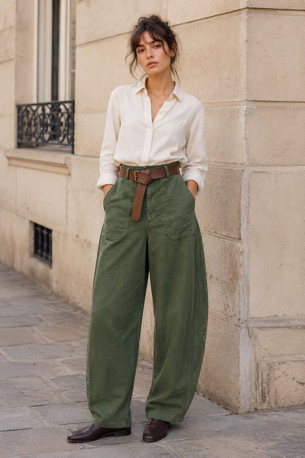Wholesaler Farfalla - Corduroy belted trousers