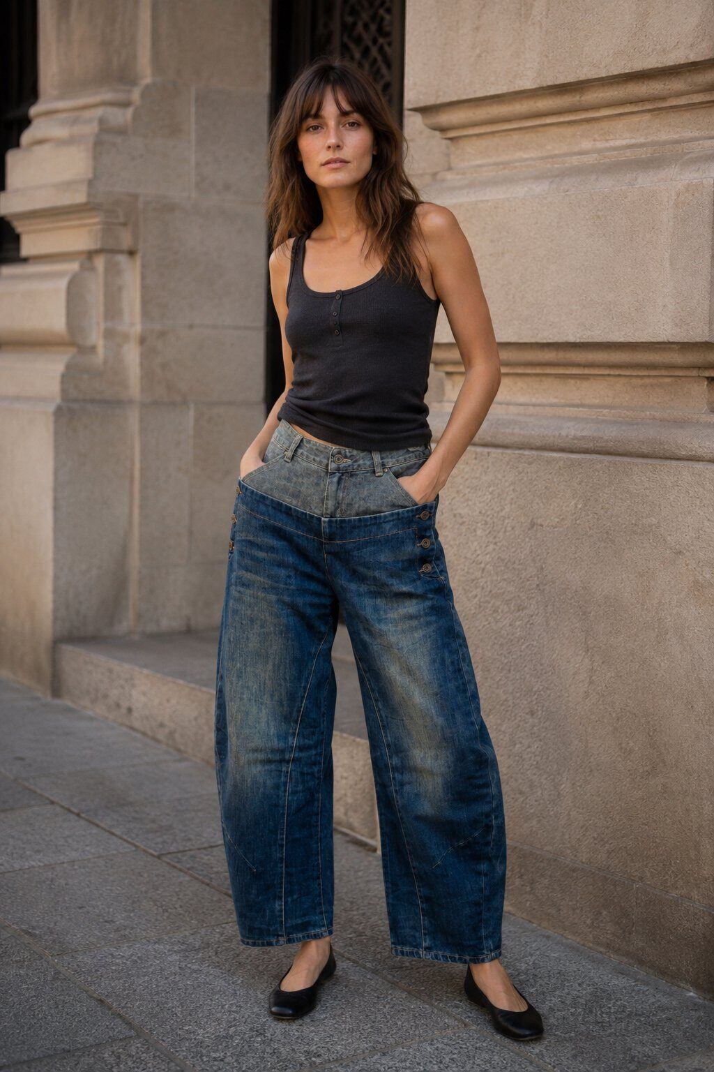 Grossiste Farfalla - Pantalon style cargo boutonné