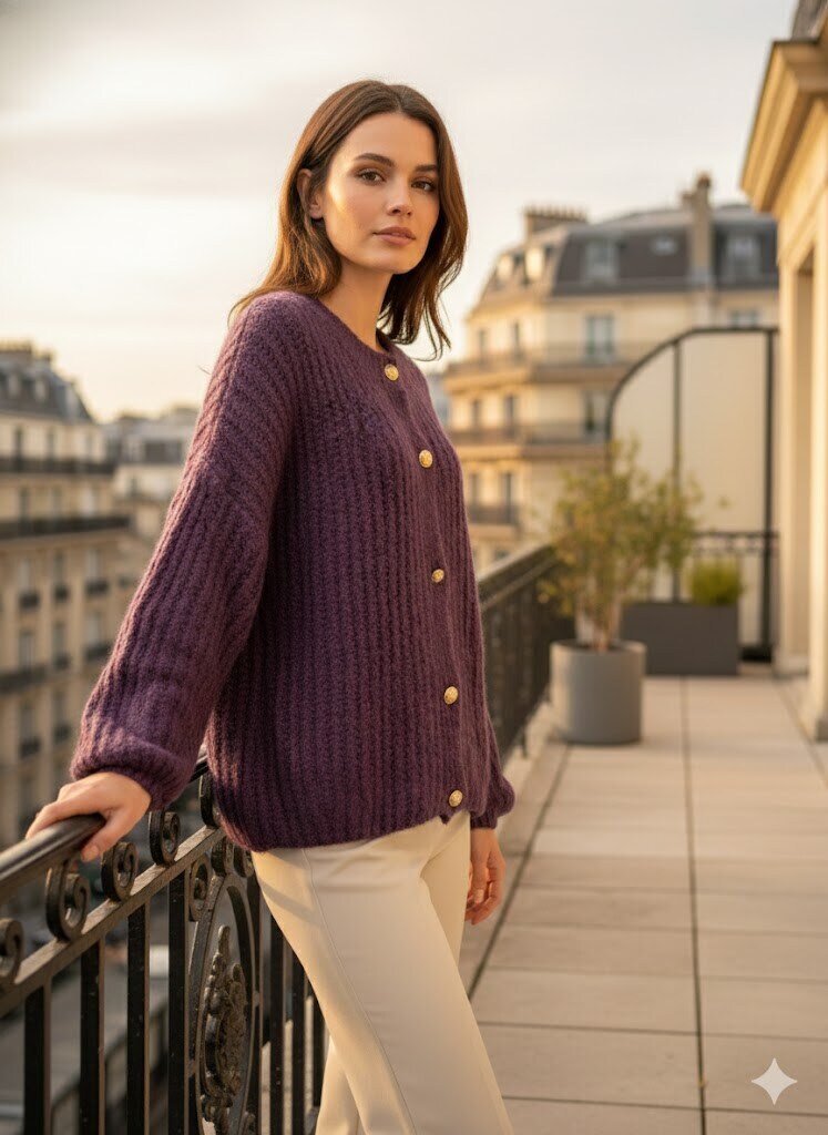 Grossista Farfalla - Maglione oversize con bottoni